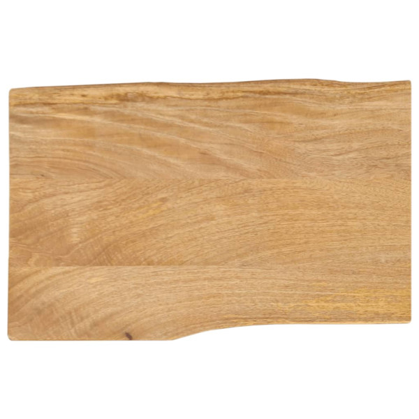 Tablero de mesa borde natural madera maciza mango 50x40x2.5 cm Tablero de mesa borde natural madera maciza mango 50x40x2.5 cm D