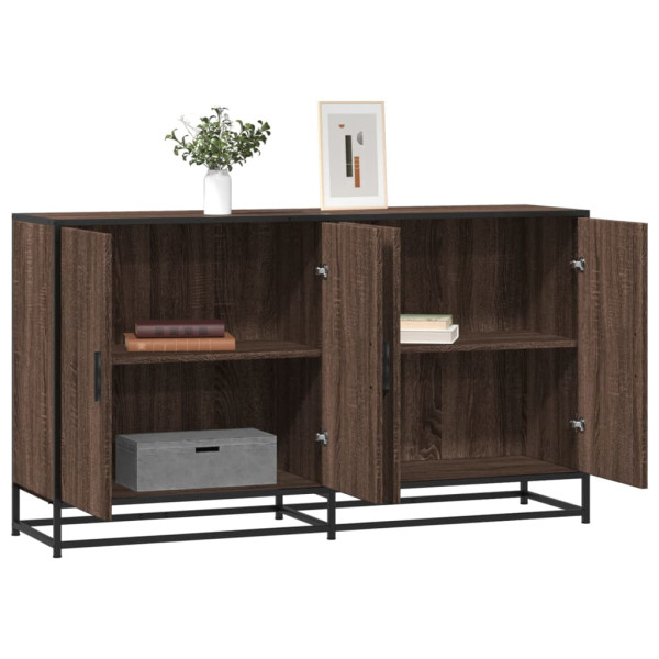 Aparador madera de ingeniería marrón roble 134x35x76 cm D