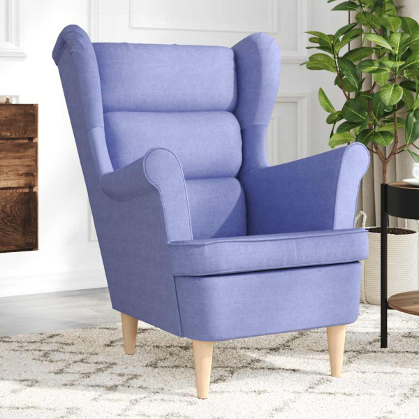 Sillón de tela azul vaquero 74x84x100 cm Sillón de tela azul vaquero 74x84x100 cm D