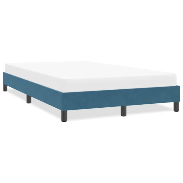 Estructura de cama sin colchón terciopelo azul oscuro 120x220cm Estructura de cama sin colchón terciopelo azul oscuro 120x220cm D