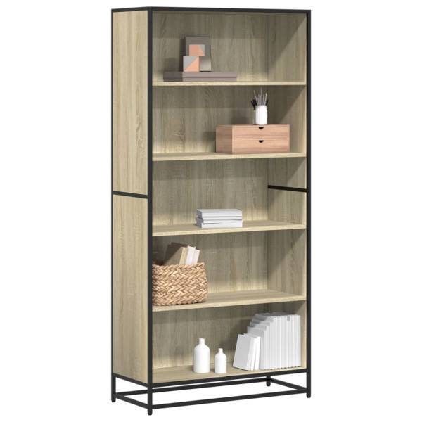 Estantería madera de ingeniería roble Sonoma 80.5x35x170.5 cm Estantería madera de ingeniería roble Sonoma 80.5x35x170.5 cm D