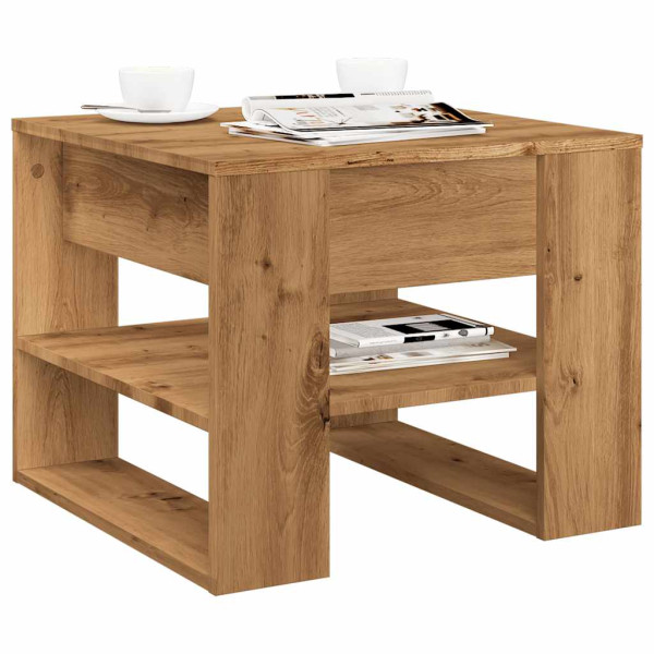 Mesa de centro madera de ingeniería roble artisan 55.5x55x45 cm Mesa de centro madera de ingeniería roble artisan 55.5x55x45 cm D