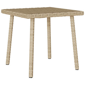 Mesa centro jardín rectangular beige 40x40x37cm ratán sintético D