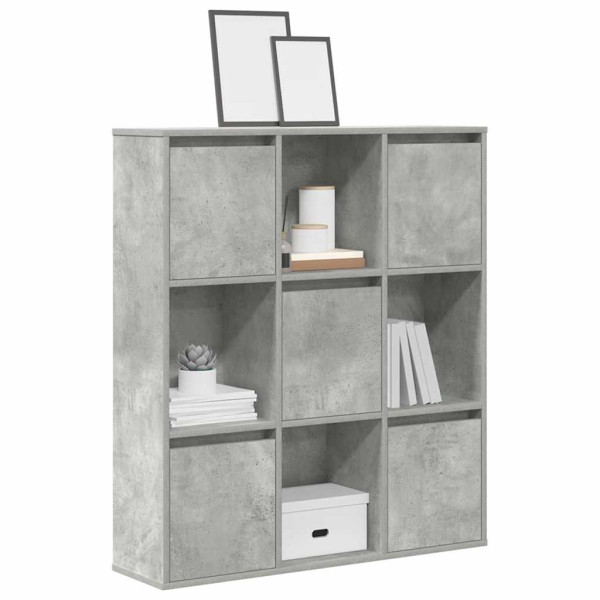 Estantería de madera de ingeniería gris hormigón 89x24x101.5 cm Estantería de madera de ingeniería gris hormigón 89x24x101.5 cm D