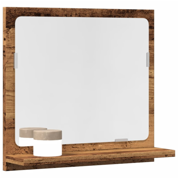 Espejo mueble de baño madera ingeniería envejecida 40x11x37 cm Espejo mueble de baño madera ingeniería envejecida 40x11x37 cm D