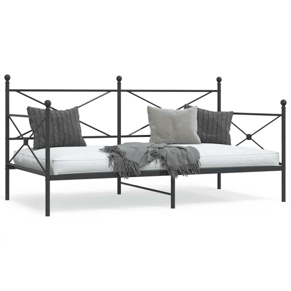 Diván sin colchón acero negro 107x203 cm Diván sin colchón acero negro 107x203 cm D