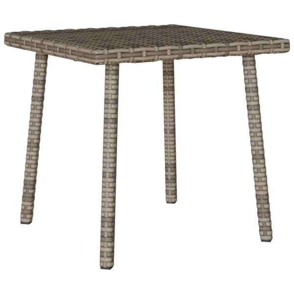 Mesa centro jardín rectangular gris 40x40x37cm ratán sintético Mesa centro jardín rectangular gris 40x40x37cm ratán sintético D