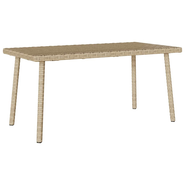 Mesa centro jardín rectangular beige 80x40x37cm ratán sintético Mesa centro jardín rectangular beige 80x40x37cm ratán sintético D