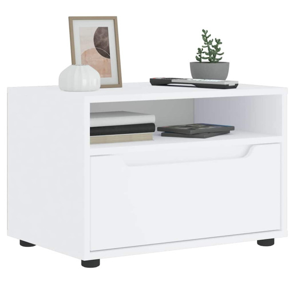 Mueble de TV VISNES blanco 60x40x38 cm madera de ingeniería Mueble de TV VISNES blanco 60x40x38 cm madera de ingeniería D