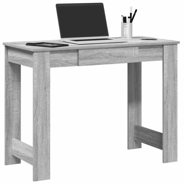 Escritorio de madera contrachapada gris sonoma 100x45x75 cm Escritorio de madera contrachapada gris sonoma 100x45x75 cm D