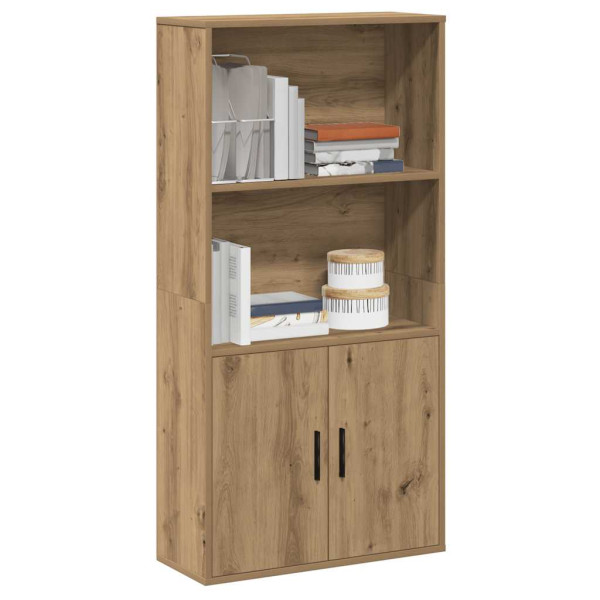 Estantería de madera de ingeniería roble artisan 60x24x120 cm D