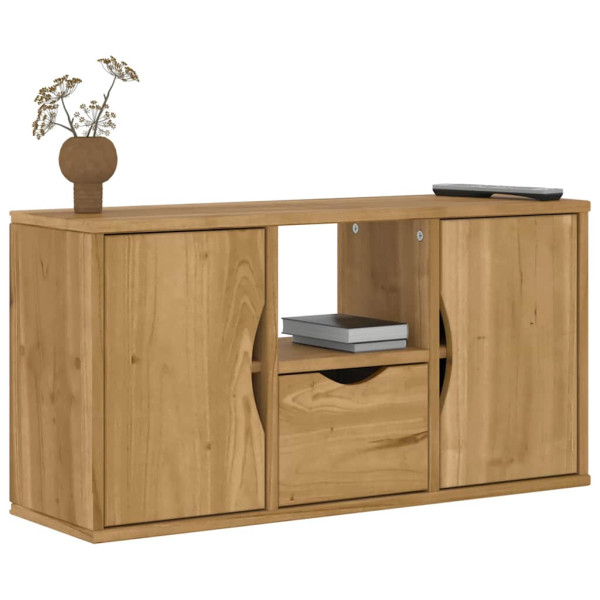 Mueble para TV con cajón ODDA 79x24x40.5 cm madera pino maciza Mueble para TV con cajón ODDA 79x24x40.5 cm madera pino maciza D