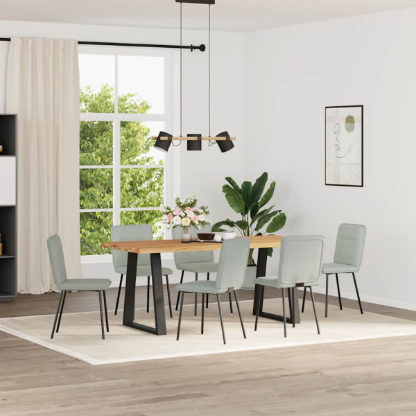 Sillas de comedor giratorias 6 uds terciopelo gris claro Sillas de comedor giratorias 6 uds terciopelo gris claro D