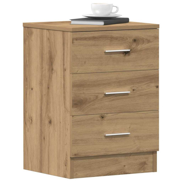 Mesitas de noche 2 uds madera roble artisan 38x35x55 cm D