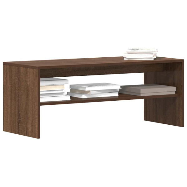 Mueble de TV madera contrachapada roble marrón 100x40x40 cm Mueble de TV madera contrachapada roble marrón 100x40x40 cm D