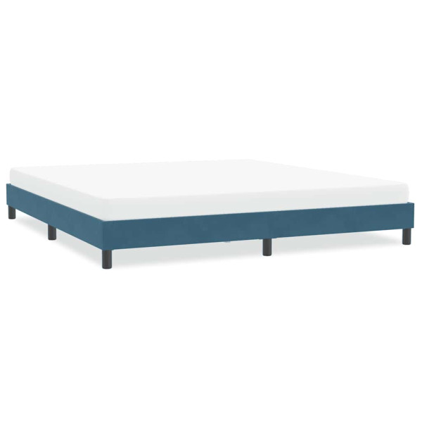 Estructura de cama sin colchón terciopelo azul oscuro 200x210cm Estructura de cama sin colchón terciopelo azul oscuro 200x210cm D