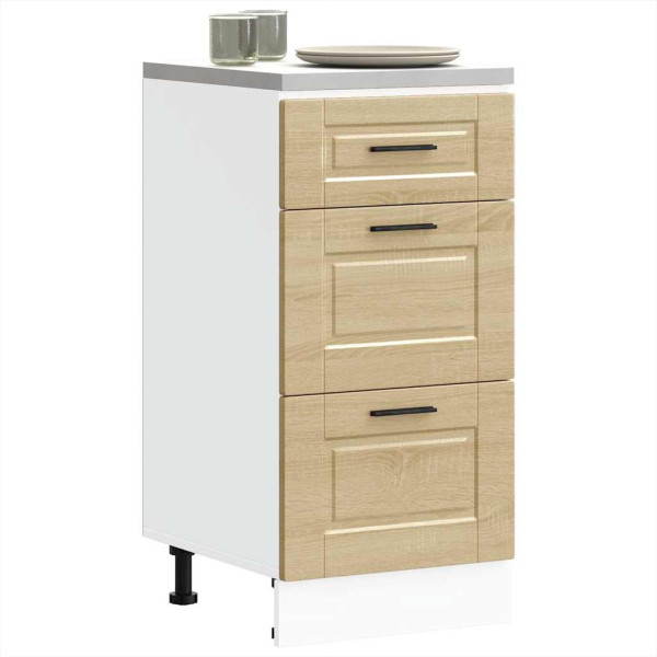 Mueble bajo de cocina porto roble sonoma madera reconstituida Mueble bajo de cocina porto roble sonoma madera reconstituida D