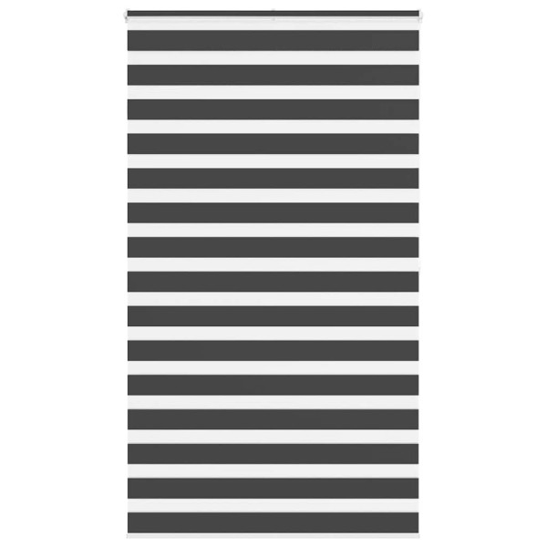 Estor cebra negro 120x200 cm tejido ancho 115.9 cm poliéster D