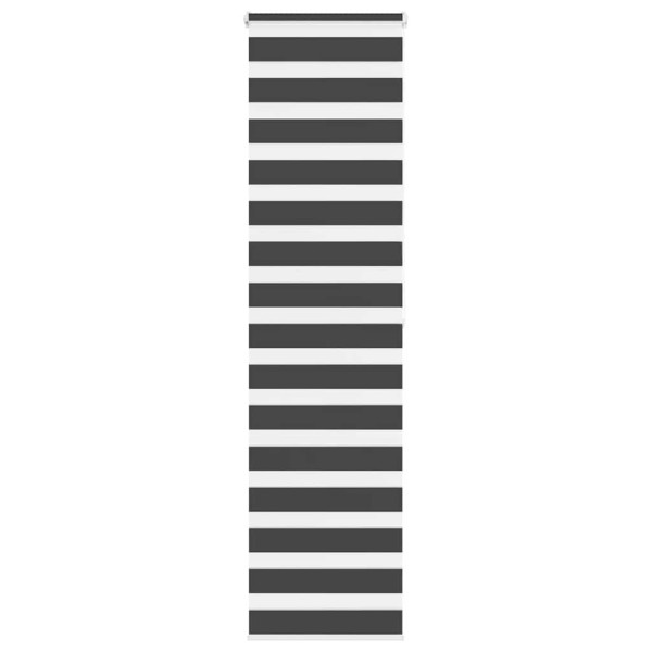Estor cebra negro 55x200 cm tejido ancho 50.9 cm poliéster D