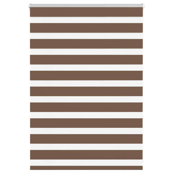 Estor cebra marrón 110x100 cm tejido ancho 105.9 cm poliéster D