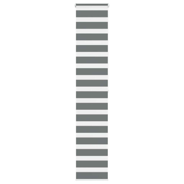 Estor cebra gris oscuro 50x200cm tejido ancho 45.9 cm poliéster D