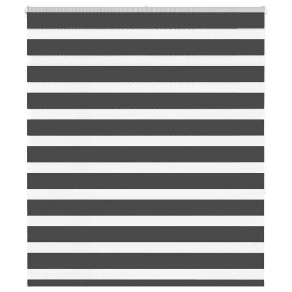 Estor cebra negro 130x150 cm tejido ancho 125.9 cm poliéster D