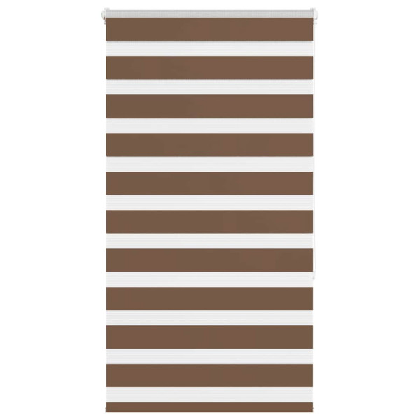 Estor cebra marrón 80x150 cm tejido ancho 75.9 cm poliéster D