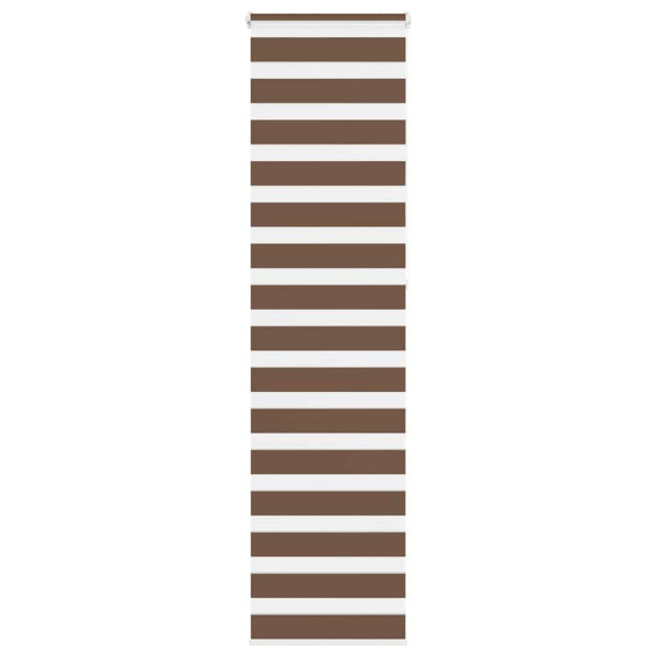 Estor cebra marrón 55x230 cm tejido ancho 50.9 cm poliéster D