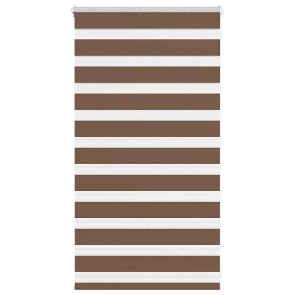 Estor cebra marrón 90x100 cm tejido ancho 85.9 cm poliéster D