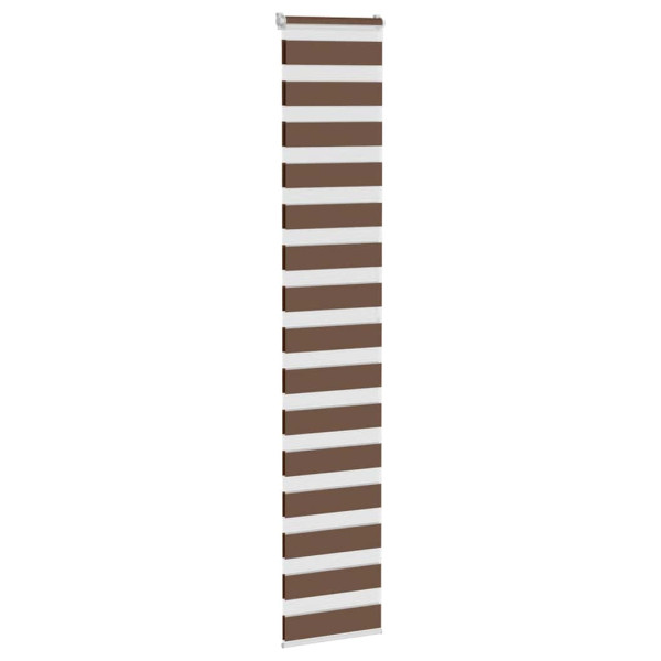 Estor cebra marrón 40x200 cm tejido ancho 35.9 cm poliéster D