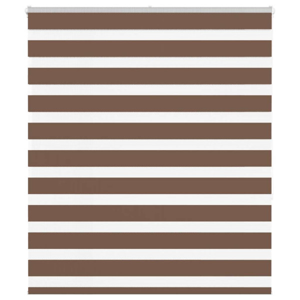 Estor cebra marrón 130x150 cm tejido ancho 125.9 cm poliéster D