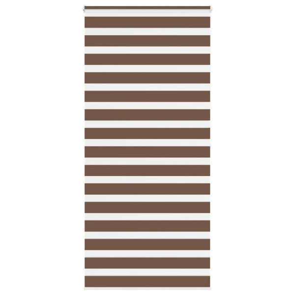 Estor cebra marrón 105x200 cm tejido ancho 100.9 cm poliéster D