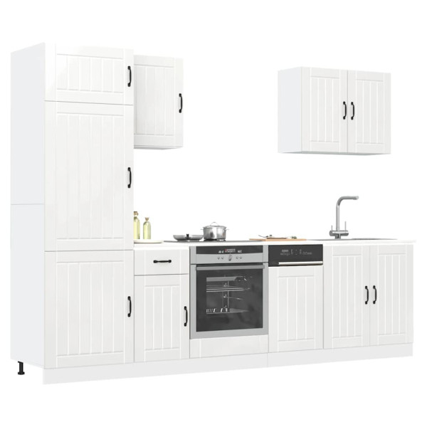Mueble cocina Kalmar blanco de alto brillo 7 pzas Mueble cocina Kalmar blanco de alto brillo 7 pzas D