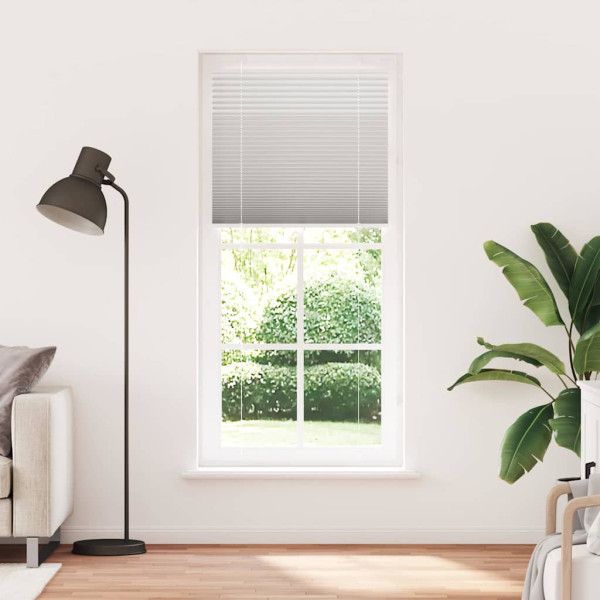 Estor Plisado gris claro 95x200 cm Tela Ancho 94.4 cm Poliéster D