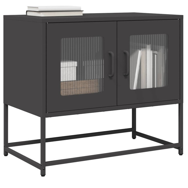 Mueble para TV acero laminado en frío negro 68x39x60.5 cm D