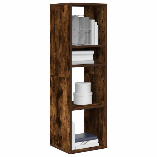 Estantería madera ingeniería color roble ahumado 34x31x112 cm D