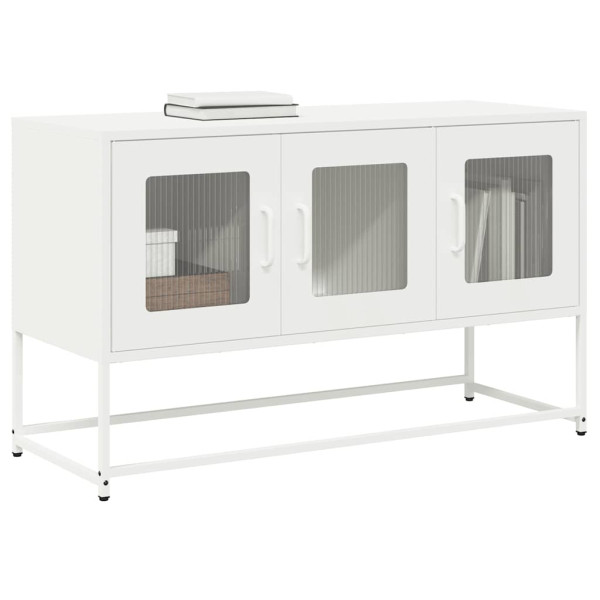 Mueble para TV acero laminado en frío blanco 100.5x39x60.5 cm D