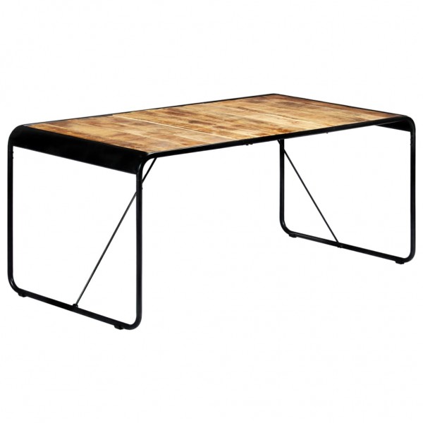 Mesa de comedor madera maciza de mango en bruto 180x90x76 cm D