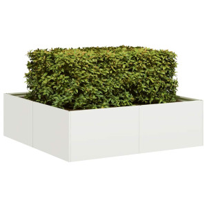 Jardinera acero blanco 100x100x30 cm D