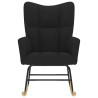 Silla mecedora de tela negro 4