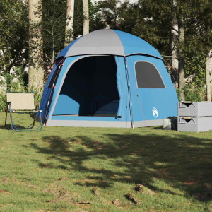 Tienda familiar Igloo para 6 personas impermeable azul D