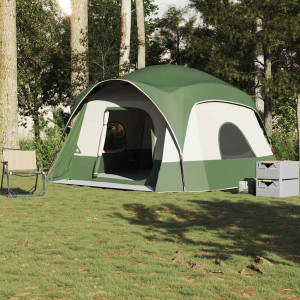 Tienda de campaña familiar para 6 personas impermeable verde D
