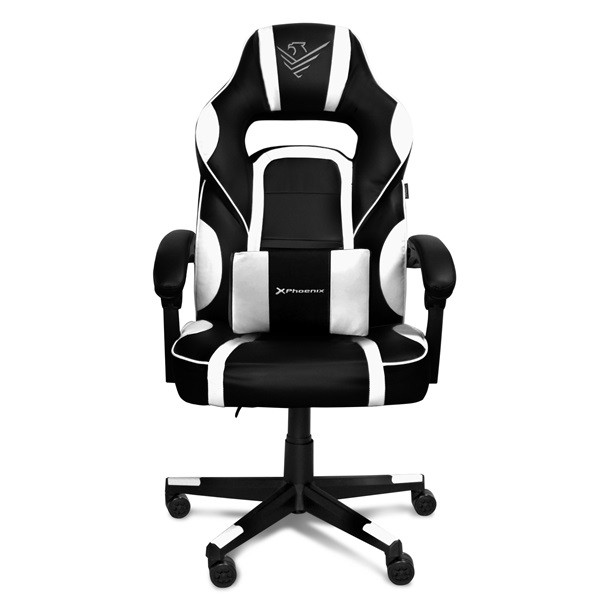 Silla gaming phoenix trophy cuero pu blanca D