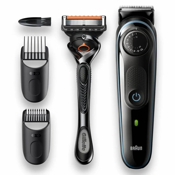 Afeitadora BRAUN BT5340 Beard Trimmer + 2 Hair Clipper with Gillette Fusion5 ProGlide D