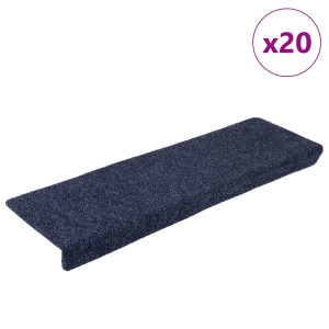 Alfombrilla autoadhesiva escalera 20 uds antracita 65x21x4 cm D