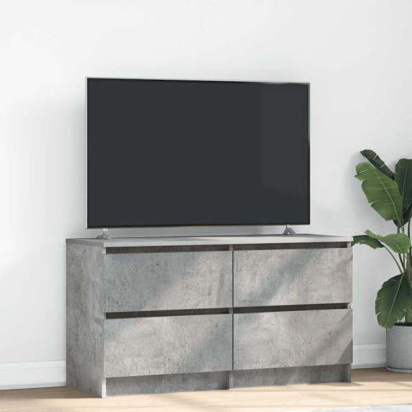Mueble de TV madera de ingeniería gris hormigón 100x35x54 cm Mueble de TV madera de ingeniería gris hormigón 100x35x54 cm D