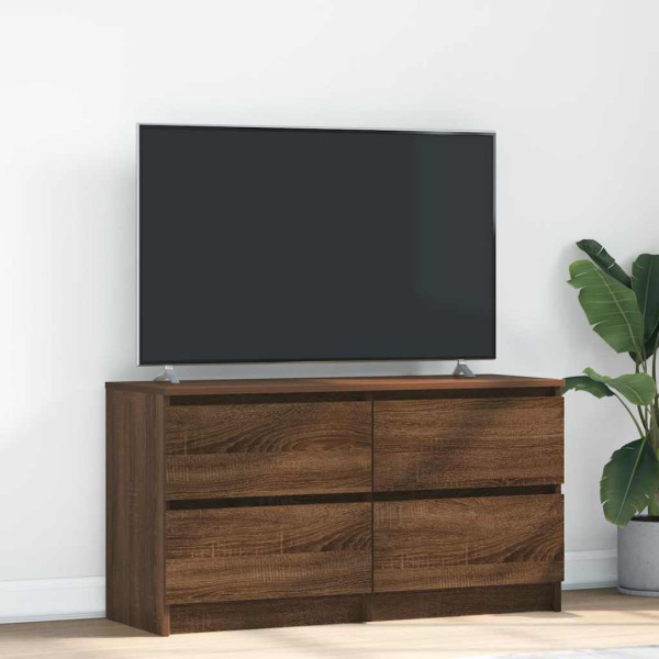 Mueble para TV madera contrachapada marrón roble 100x35x54 cm Mueble para TV madera contrachapada marrón roble 100x35x54 cm D
