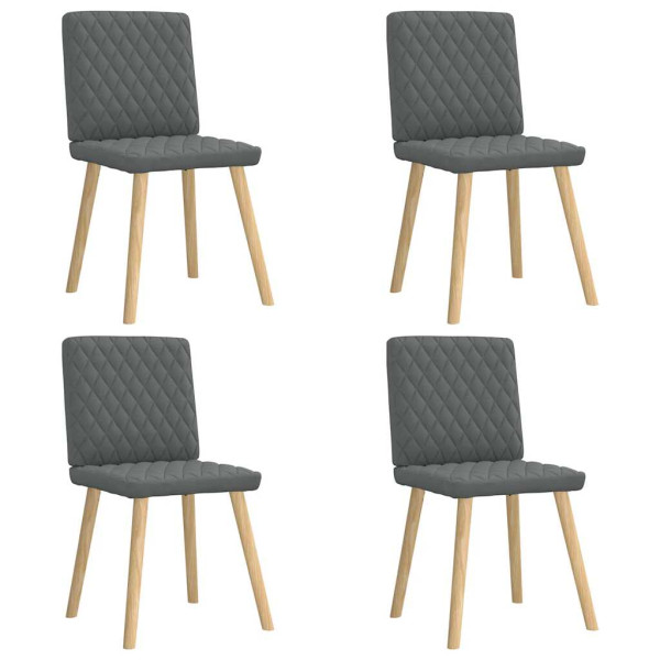 Sillas de comedor giratorias 4 unidades tela gris oscuro Sillas de comedor giratorias 4 unidades tela gris oscuro D