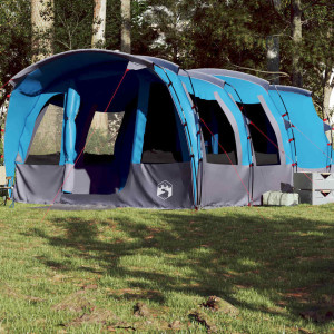 Tienda de campaña familiar túnel 8 personas impermeable azul D