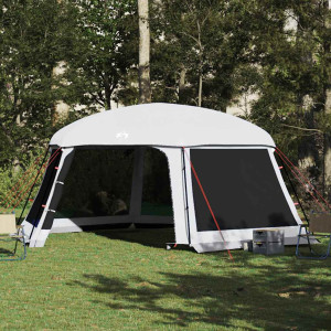Carpa para piscina con desmontables y paredes azul 618x532 cm D
